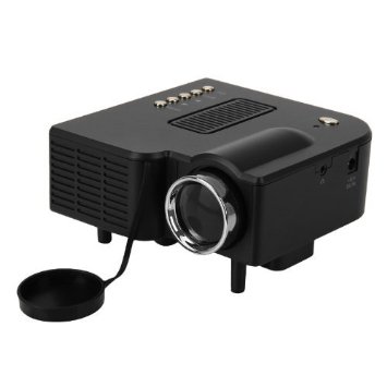 YOKEYS®New 60'' Mini LED Vedio Projector Home Theater AV VGA USB SD HDMI Led Mini Projector with Remote Control-Black