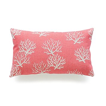 Hofdeco Lumbar Pillow Case Coral Nautical HEAVY WEIGHT FABRIC Cushion Cover 12x20
