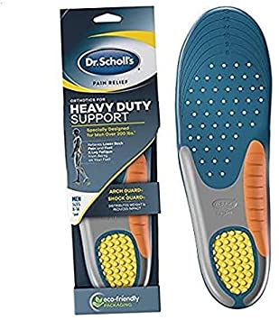 Heavy Duty Support Pain Relief Orthotics, Designed for Men Over 200lbs with Technology to Distribute Weight and Absorb Shock with Every Step (for Men's 8-14) 2 Pack (Men’s Heavy Duty Support (8 -14)