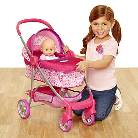 Chicco Deluxe Pram for Baby Dolls, Pink [Amazon Exclusive]
