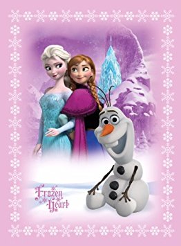 Disney Frozen Anna & Elsa & Olaf Baby Blanket with Sherpa