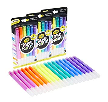 Crayola Take Note Erasable Highlighters, Bullet Journal & School Supplies, 18Count, Gift