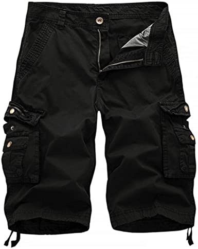 MR. R Men's Multi-Pocket Knee Length Cargo Shorts