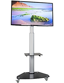 VIVO TV Cart for LCD LED Plasma Flat Panels Stand with Wheels Mobile fits 37" to 70" (STAND-TV02D)