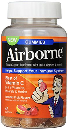 Airborne Immune Support Supplement with Vitamin C Chewable Gummies, 42 Count