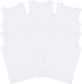 Cooraby 6 Pack Toddler Tank Top Kids Undershirts Soft Undershirt for Boys and Girls