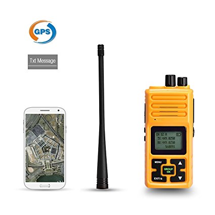 ZHIHONG 5W Smart Two Way Radio Walkie Talkies Text & GPS on Your Phone, No Service Required, IP65, Yellow