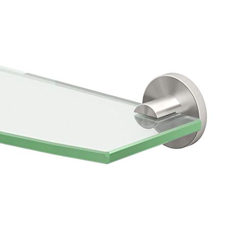 Gatco 4696 Channel Glass Shelf, Satin Nickel