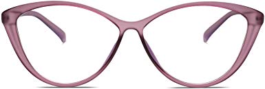 SOJOS Oversized Cateye Blue Light Blocking Glasses Women TR90 Lightweight Frame Computer Eyeglasses SJ5057