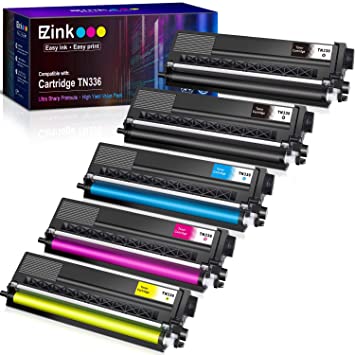 E-Z Ink (TM) Compatible Toner Cartridge Replacement for Brother TN336 TN-336 TN331 High Yield to use with HL-L8250CDN, HL-L8350CDW, HL-L8350CDWT, MFC-L8600CDW, MFC-L8850CDW Printer (5 Pack)