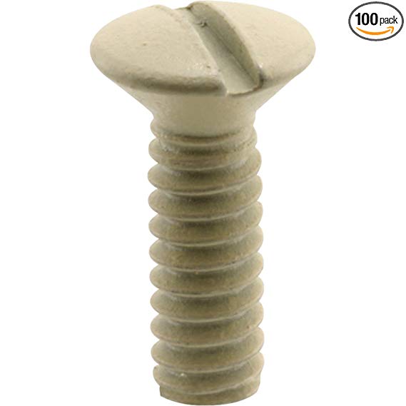 Prime-Line Products U 9015 Cover Plate Screw, Number-6-32 by 1/2-Inch, Ivory Head,(Pack of 100)