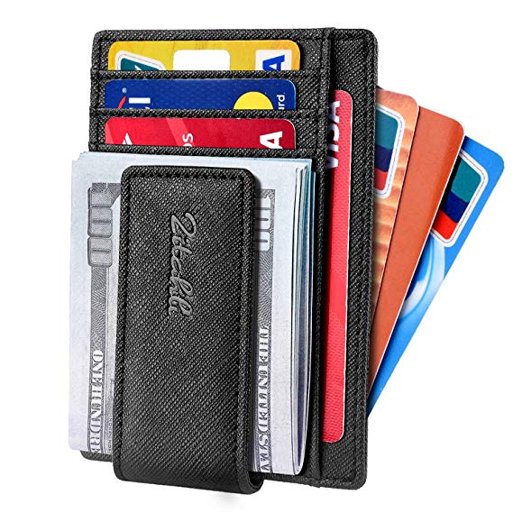 Slim & Minimalist Bifold Front Pocket Wallet with Strong Magnet  Money Clip for men,Effective RFID Blocking & Anti-magnetic