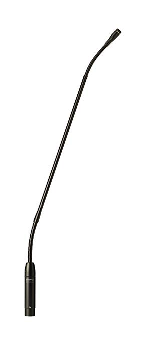 Shure MX418SE/C Cardioid Condenser Microphone, 18" Gooseneck with In-Line Preamp, Shock & Flange Mount, 10' Side- (or Bottom-) Exit Cable, Snap-Fit Foam Windscreen