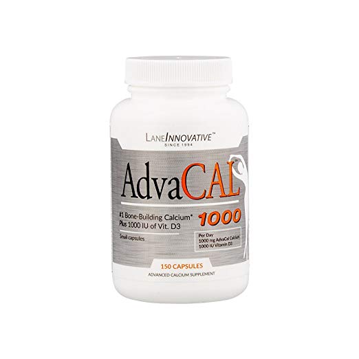 LaneInnovative - AdvaCAL 1000, Advanced Calcium Supplement, Easy to Swallow Extra Small Capsule, Supports Increased Bone Density (150 Capsules)