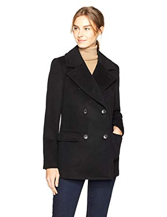 HAVEN OUTERWEAR Women's Double Breasted Wool Peacoat
