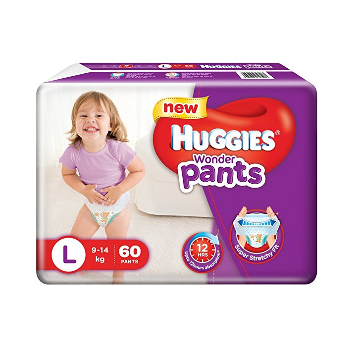 Huggies Wonder Pants Large Size Diapers (60 Count)