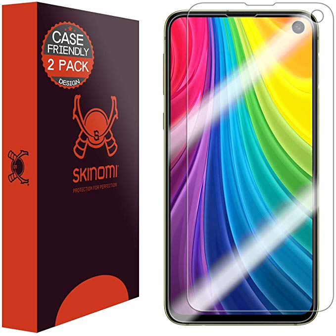 Skinomi TechSkin [2-Pack] (Case Compatible) Clear Screen Protector for Samsung Galaxy S10e (5.8") Anti-Bubble HD TPU Film