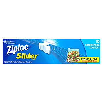 Ziploc Slider Freezer Bags, Gallon, 10 ct