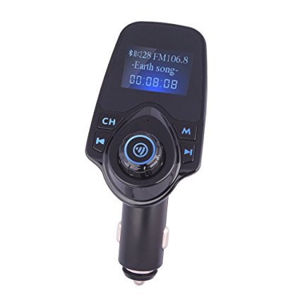 FX-Victoria Car FM Transmitter Wireless Bluetooth Car Kit Radio FM Audio Receiver USB Car Charger MP3 Player, Micro SD Card Reader and USB Flash Driver with 3.5mm Audio Output Cable