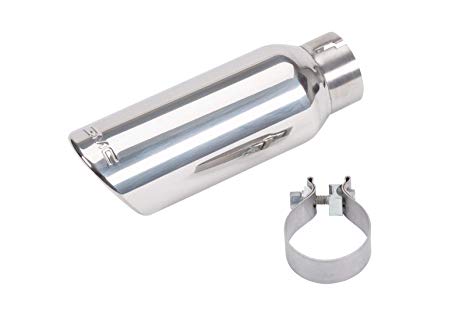 GM # 22799815 Exhaust Tip - Highly Polished with GMC Logo - Dual Wall - Angle Cut