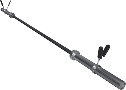 Lifeline Heat-Treated Steel Olympic 45 lb. Bar Includes Two Spring Collars Holds a Max Weight of 1000 lbs.