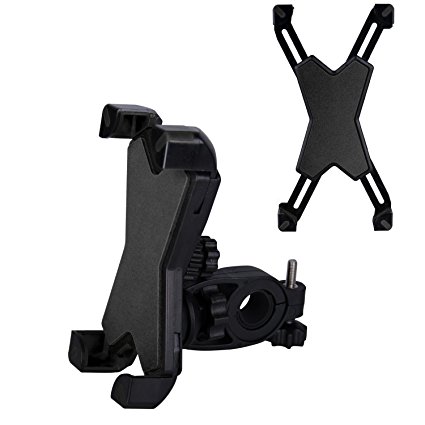Qoosea Bike Phone Mount Holder Universal Cell Phone Bicycle Handlebar Motorcycle Holder Cradle with 360 Rotate for 3.5 - 7 inch Cell Phone iPhone Android phone and GPS Devices