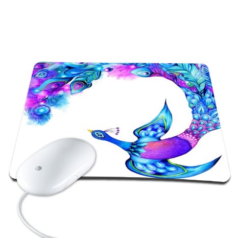 Elonbo TM 8.6 x 7 inches / 220 x 180 mm Beautiful Phoenix Design Waterproof Neoprene Soft Mouse Pad / Gaming Mousepad / Mouse Mat / Non-Slip Rubber / for Computer / Macbook Pro Air Laptop / Wired Wireless or Bluetooth Mouse
