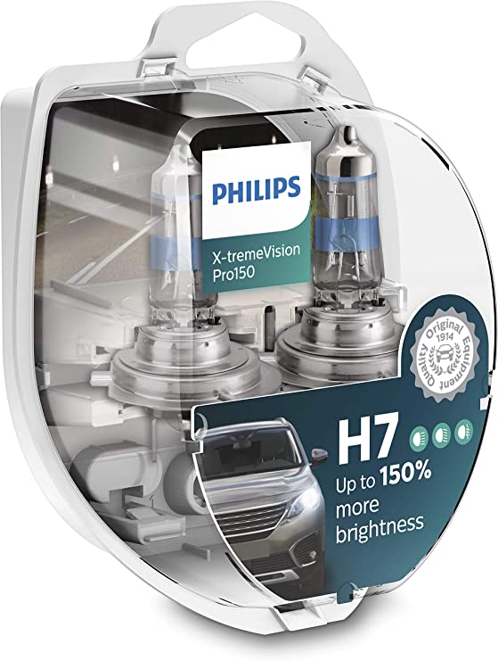 Philips X-tremeVision Pro150 H7 car headlight bulb +150%, set of 2