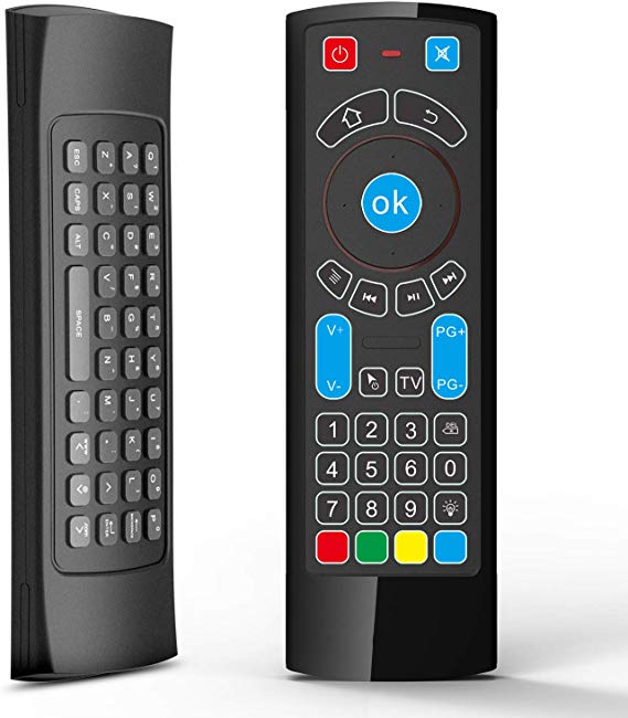 Bluetooth Remote Specifically Compatible with Amazon Fire TV and Fire TV Stick- Air Remote Control with Keyboard/Air Remote Mouse, Compatible with Android TV/Box/Windows/Raspberry Pi 3(without Alexa)