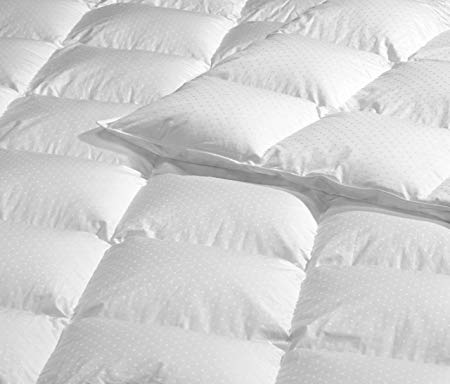 Highland Feather Manufacturing 40-Ounce Grenoble European Down Duvet, Queen, White