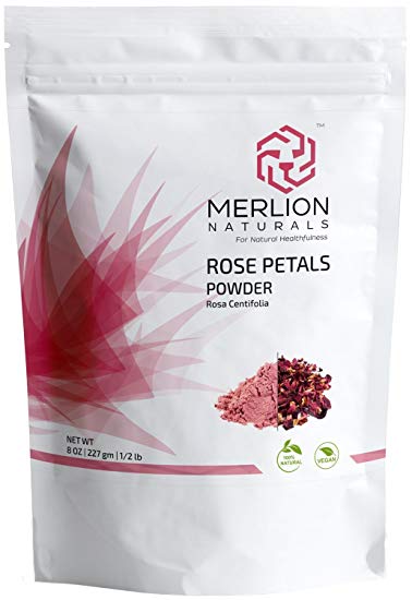 Merlion Naturals Rose Petals Powder Rosa Centifolia - 227 G - All Natural I For Facial Mask Formulations
