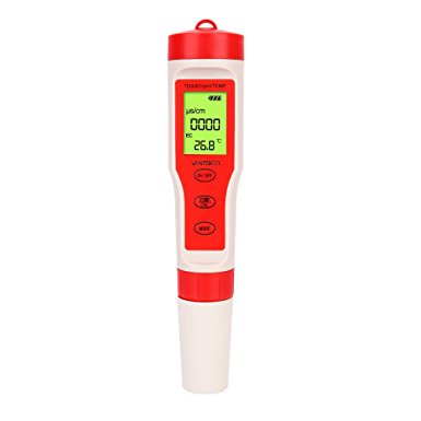 ShamBo Digital pH Meter Tester, High Accuracy and Reliable Pocket-sized Digital LCD pH TDS Meter Water Quality Tester Pen Stick Monitor USA (TDS/EC/PH/TEMP Meter)