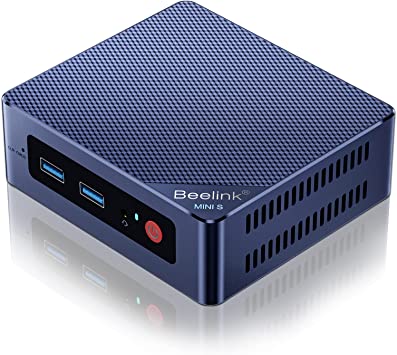 Beelink Mini S12 Mini PC,12th Intel Alder Lake-N N95 (4C/4T, up to 3.4 GHz), 8GB DDR4/256GB PCIE M.2 SSD, 4K@60Hz Dual HDMI, USB 3.2*4, WiFi 5 BT 4.2, Gigabit Ethernet Win 11 Pro Mini Desktop Computer