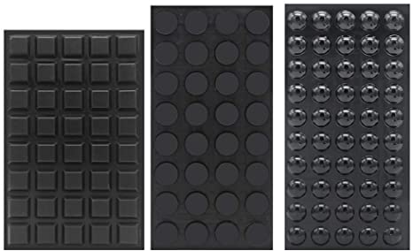 Shintop 204 Pieces Furniture Bumpers, Black Adhesive Bumper Pads Noise Dampening for Doors Cabinets Drawers (3 Sizes)