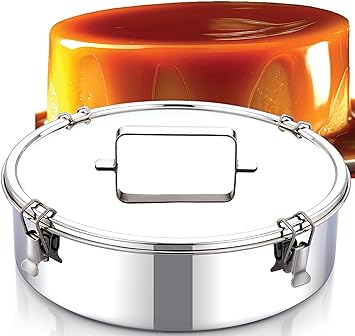EasyShopForEveryone Stainless Steel Extra-Large Flan/Pudding Mold - Cheesecake Pan, Easy to Use Flan Pan for Baking with Water Bath, Size - 125 oz