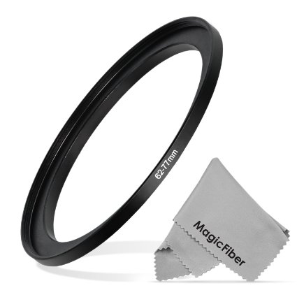 Goja 62-77MM Step-Up Adapter Ring (62MM Lens to 77MM Accessory)   Premium MagicFiber Microfiber Cleaning Cloth