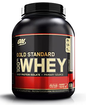 Optimum Nutrition Gold Standard 100% Whey Protein Powder - 2.27 kg, Cookies and Cream