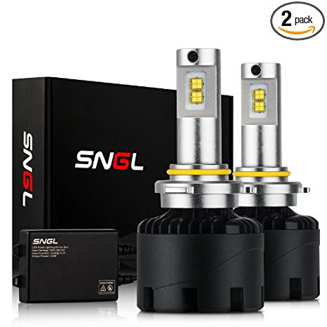 SNGL 9005 LED Headlight Bulbs High and Low Beam Super Bright - Adjustable - 110w 12,400Lm - 6000K Bright White