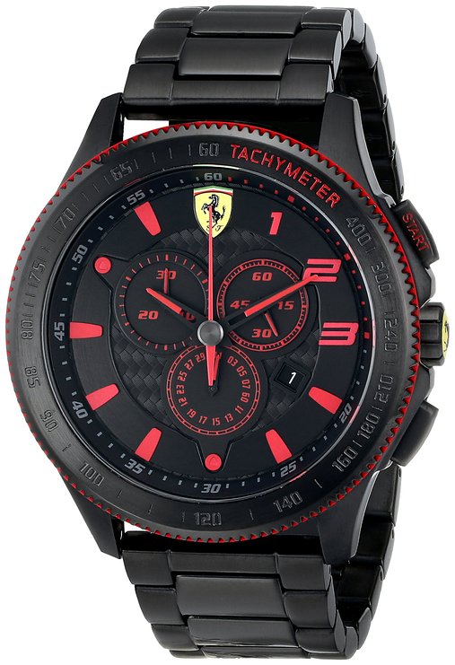 Men's 0830142 Scuderia XX Analog-Display Quartz Black Watch