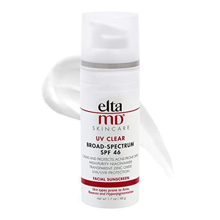 EltaMD UV Clear Facial Sunscreen SPF 46 - For Skin Types Prone To Acne, Rosacea & Hyperpigmentation 48g/1.7oz Cream