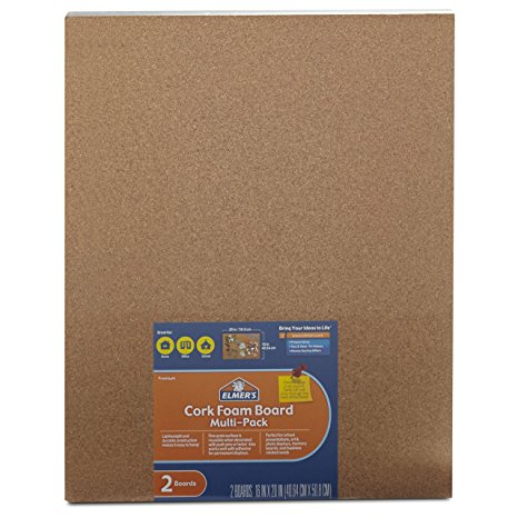 Elmer's 950086 Cork Foam Board, 16 x 20 Inches - 2-Count