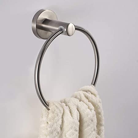 ENJYHZQY Bathroom Towel Ring Hand Towel Ring Hand Towel Holder for Bathroom and Kitchen Stainless Steel (Brushed Nickel)