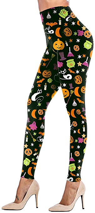 Alaroo Womens Printed Leggings Unique Patterned Brushed Stretchy Pants Workout Yoga Fitness