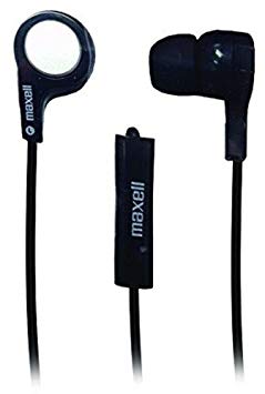 Maxell 199621 Soft Silicone Rubber Ear Tip Comfortable Extended Listending Copper Coil for Heavy Bass In-Ear Bud With Microphone