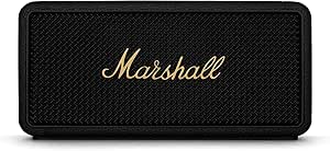 Marshall Middleton Bluetooth Wireless Portable Speaker, 20  hours portable playtime, water resistent IP67 - Black & Brass