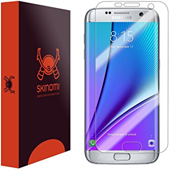 Galaxy S7 Edge Screen Protector (Full Coverage), Skinomi® TechSkin - Premium HD Clear Film with Lifetime Warranty / Ultra High Definition Invisible & Anti-Bubble Crystal Shield