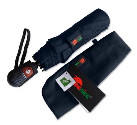 Umenice Automaitc 9-rib Travel Umbrella Windproof with 210t Fabric Teflon