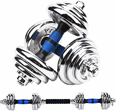 JUSTOP Cast Iron 20Kg Dumbbell Barbell Set With Case For Weight Lifting Fitness Workout Home & Gym
