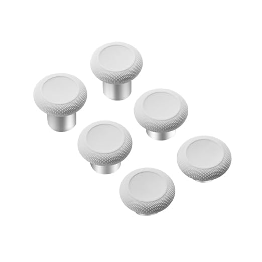 AKNES Guli Kit NS39 Thumbstick Replacement kit, 3 Pairs of Joystick Cap Replacement for KK3 Max / KK3 Pro, KK2 Pro Controller - White