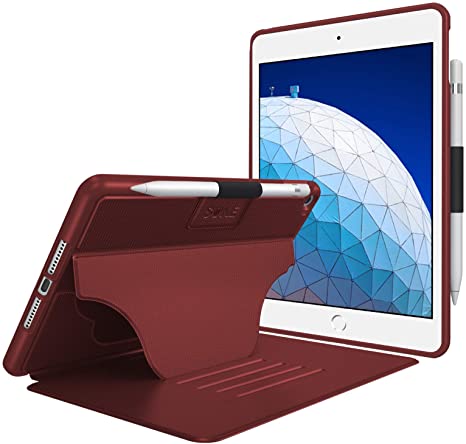 Soke Case - iPad Air 3 Case 10.5" 2019 (3rd Generation),[Luxury Series] Extra Protective But Slim Cover with Pencil Holder and Strong Magnetic, 5 Convenient Stand Angles, Auto Sleep/Wake,(Wine Red)